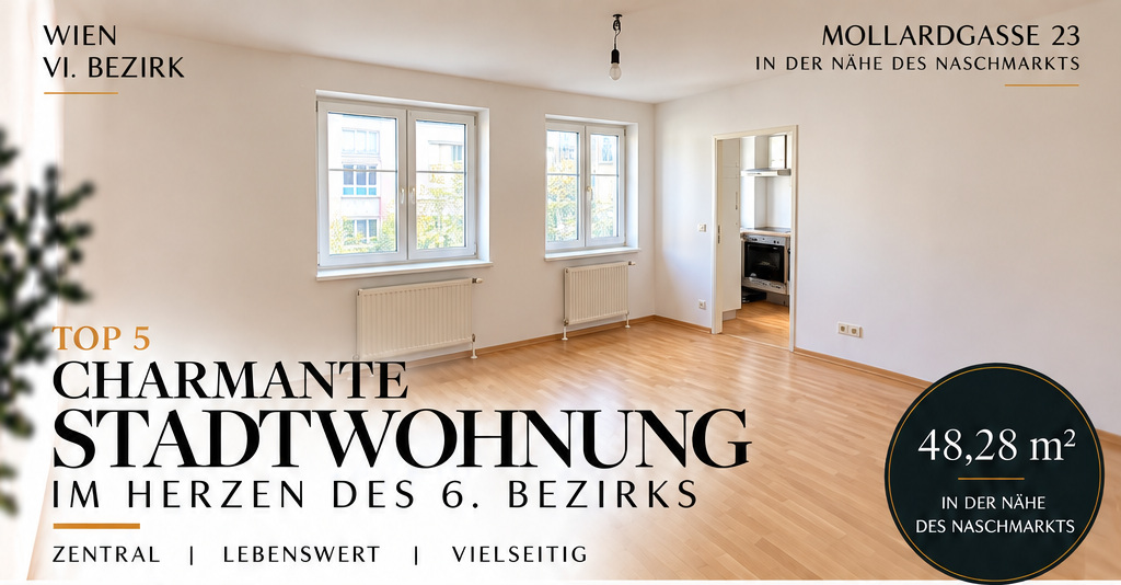 Top 5 – Charmante Stadtwohnung, 48,28 m²
